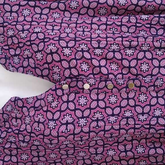 SOLD Westport Soft & stretchy blue bandana print blouse - Picture 3 of 8